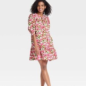 Who what wear pink floral mini dress women’s S